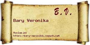 Bary Veronika névjegykártya
